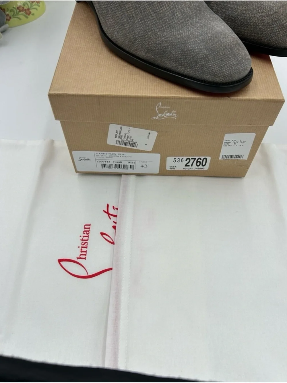 Men's Christian Louboutin, Danny flex loafers size 43 made in Italy